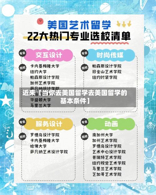 近来【当你去美国留学去美国留学的基本条件】