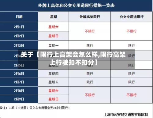 关于【限行上高架会怎么样,限行高架上行驶扣不扣分】