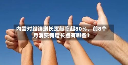 内需对经济增长贡献率超80％，前8个月消费新增长点有哪些？-第3张图片