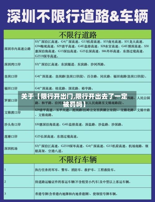 关于【限行开出门,限行开出去了一定被罚吗】-第2张图片