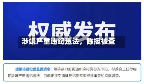 涉嫌严重违纪违法	，陈挺被查-第3张图片