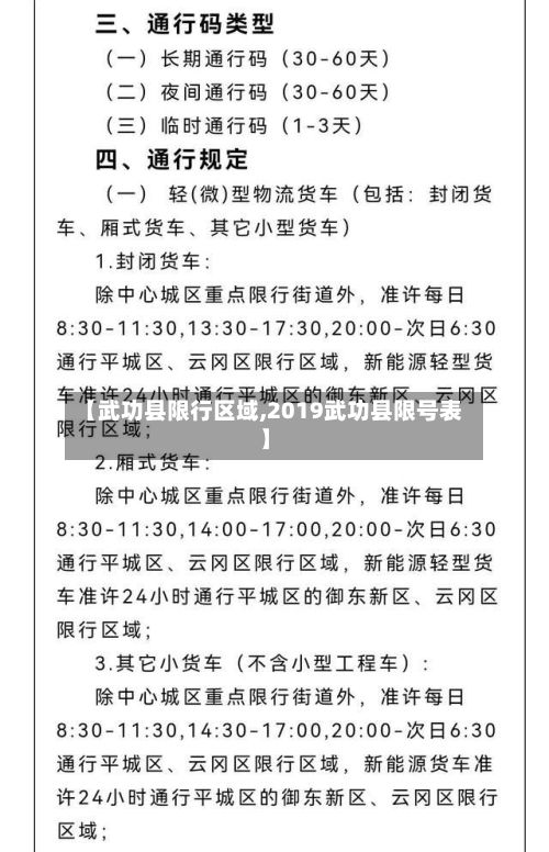 【武功县限行区域,2019武功县限号表】
