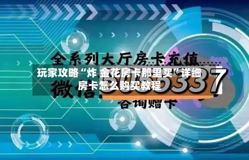 玩家攻略“炸 金花房卡那里买”详细房卡怎么购买教程-第3张图片